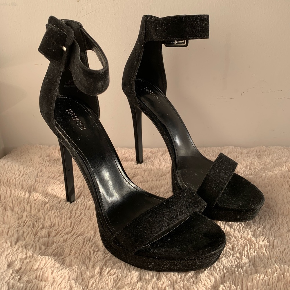 Black platform heels